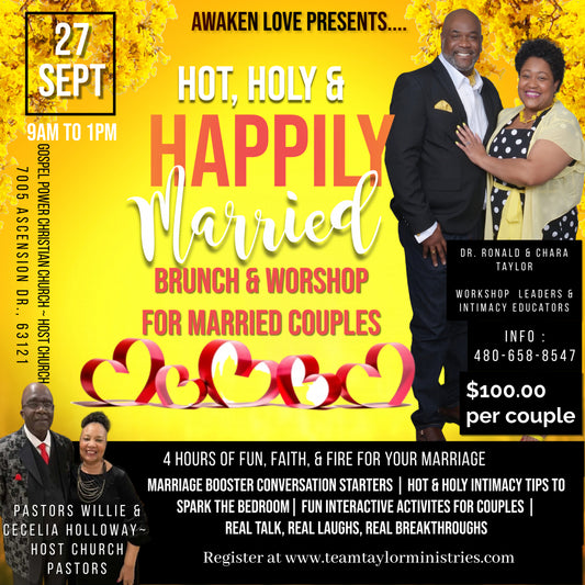Click the Link Below to Register & Pay Hot & Holy Marriage Workshop @ Gospel Power in St. Louis, Septer 27, 2025
